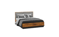 Кровать двойная 54.16 Гамма 1400 с ортопедическим основанием / Грей
