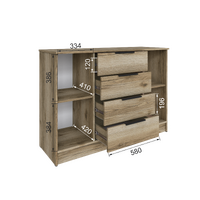 Мадрид комод 1.31 Дуб делано